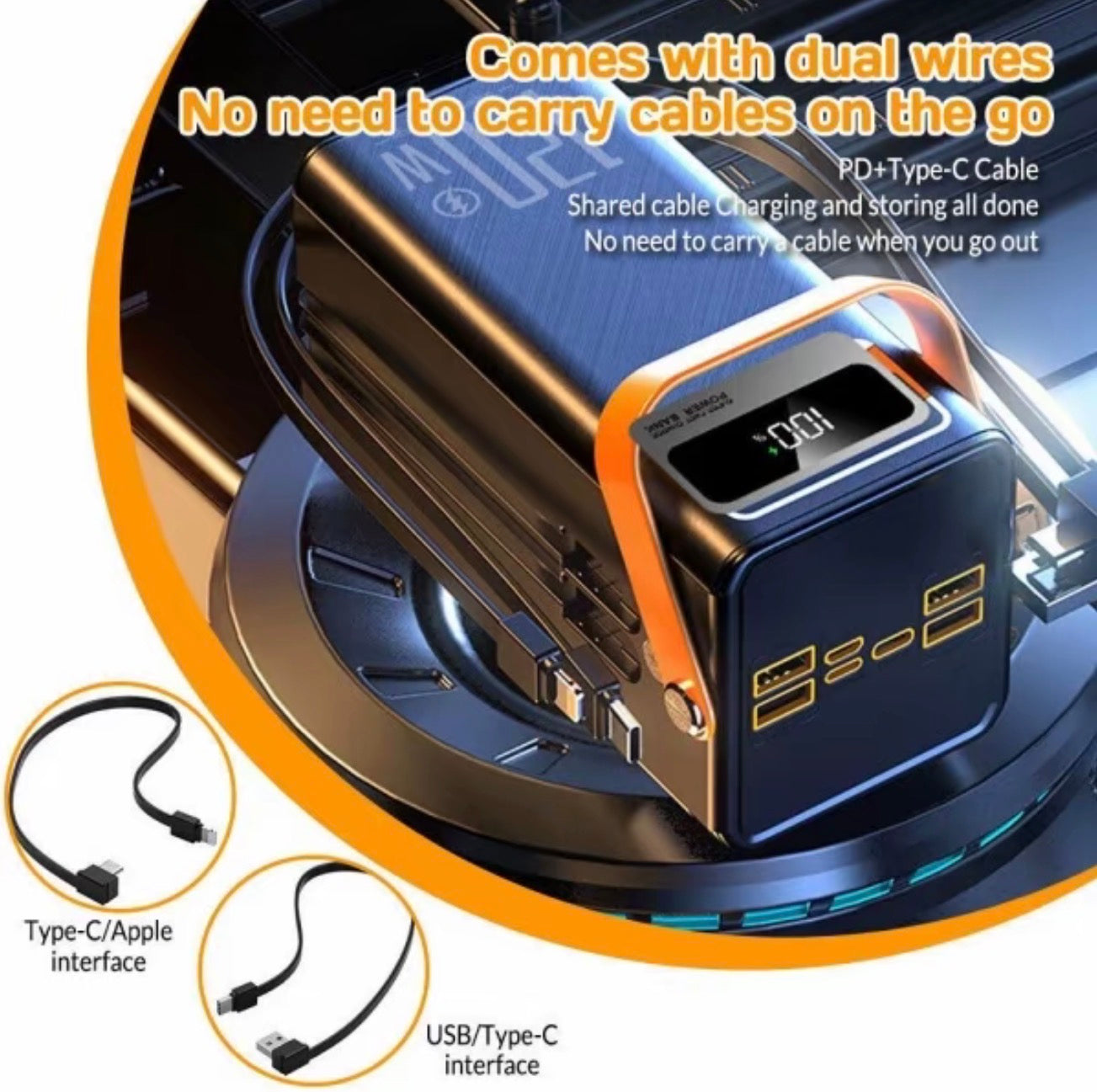 120W Power Bank 50000mAh Portable Fast Charger