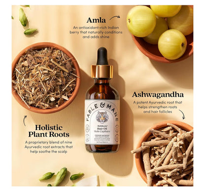 Fable & Mane HoliRoots Hair Oil | Amla, Ashwagandha & Castor Oil