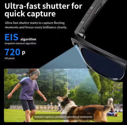 2026 AI Smart Glasses 8MP Camera Translation Bluetooth Sunglasses