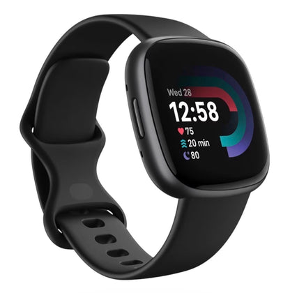 Fitbit Google Versa 4 Fitness Smartwatch Black Graphite 6 Day Battery