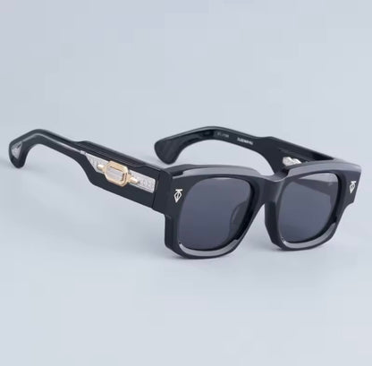 Dusenberg Thick Heavy Acetate Sunglasses High Quality Men and Women Fashion High Street Designer Uv400 Eyeglasses with Case