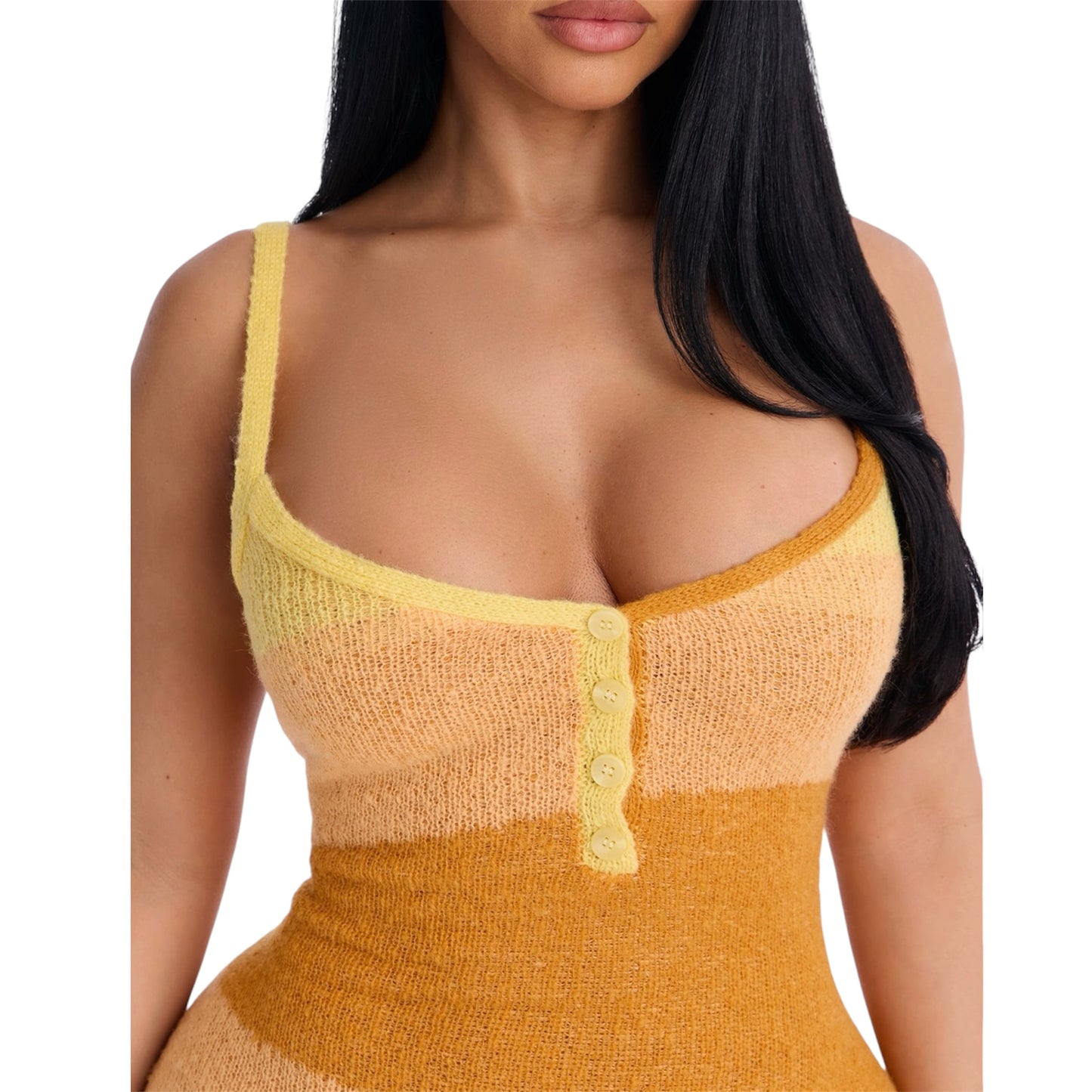 Sunbeam Energy Sweater Maxi Dress Yellow Combo