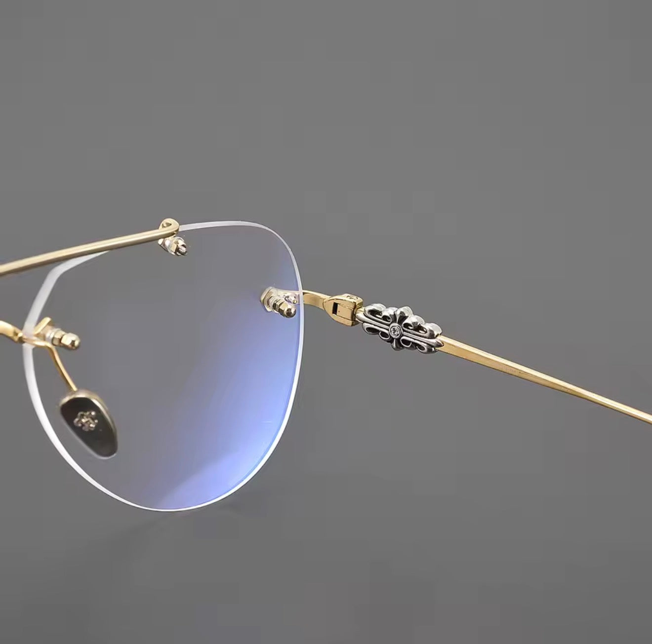 Luxury Men's Women's Fashion Pilot Optical Prescription Frameless Design Brand Glasses Outdoor Driving Vacation Sunglasses