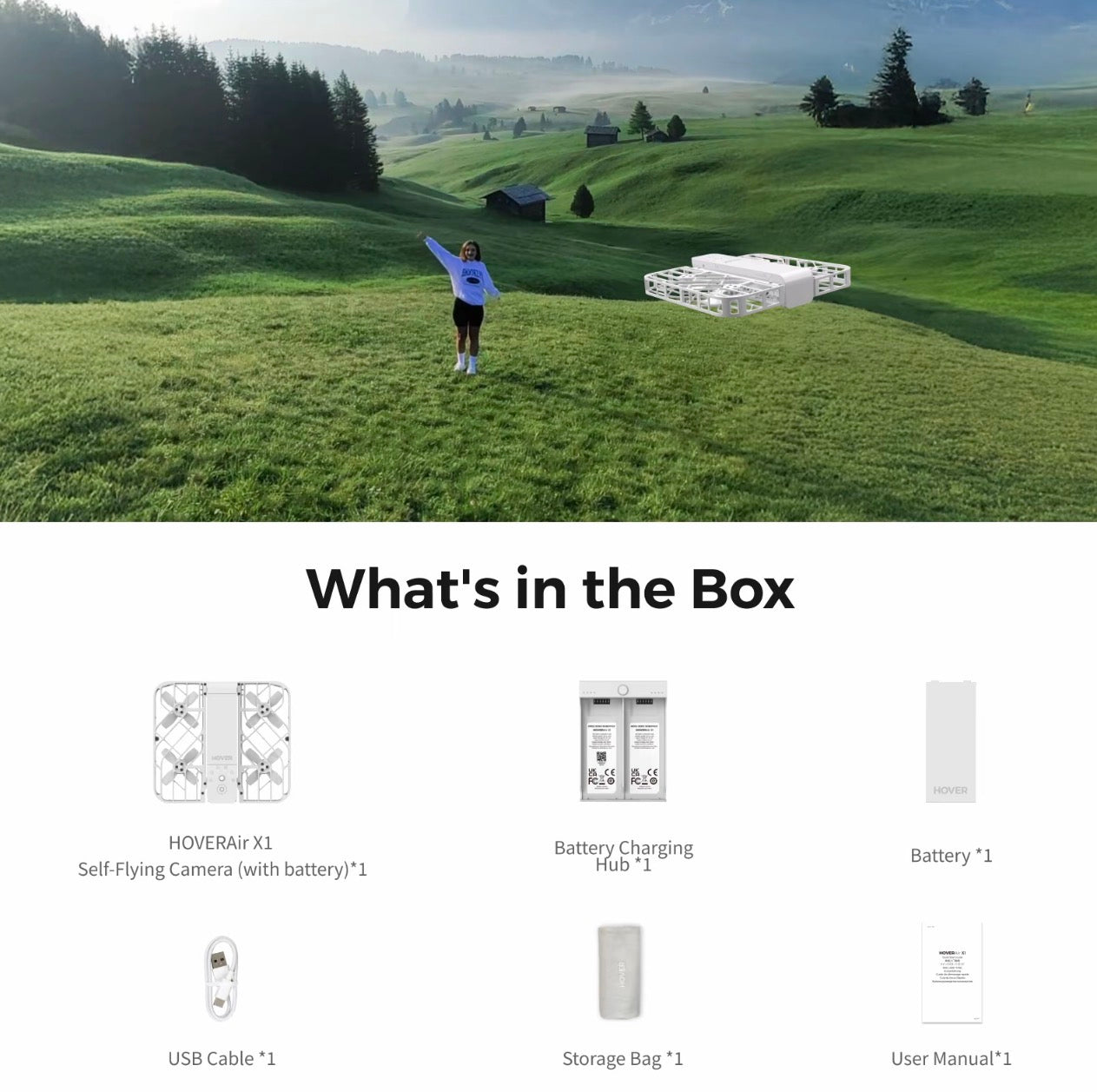 HOVERAir X1 Pocket-Sized Self-Flying Camera Drone
