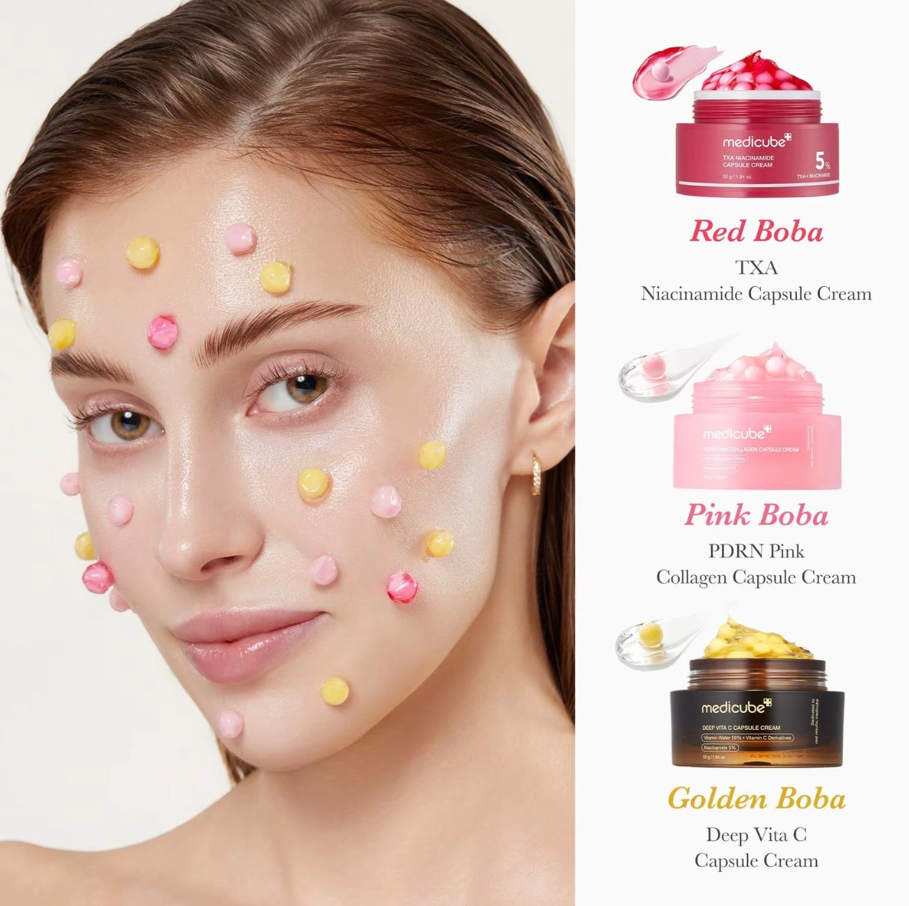 medicube Deep Vita C Capsule Cream Golden Boba Vitamin Cream