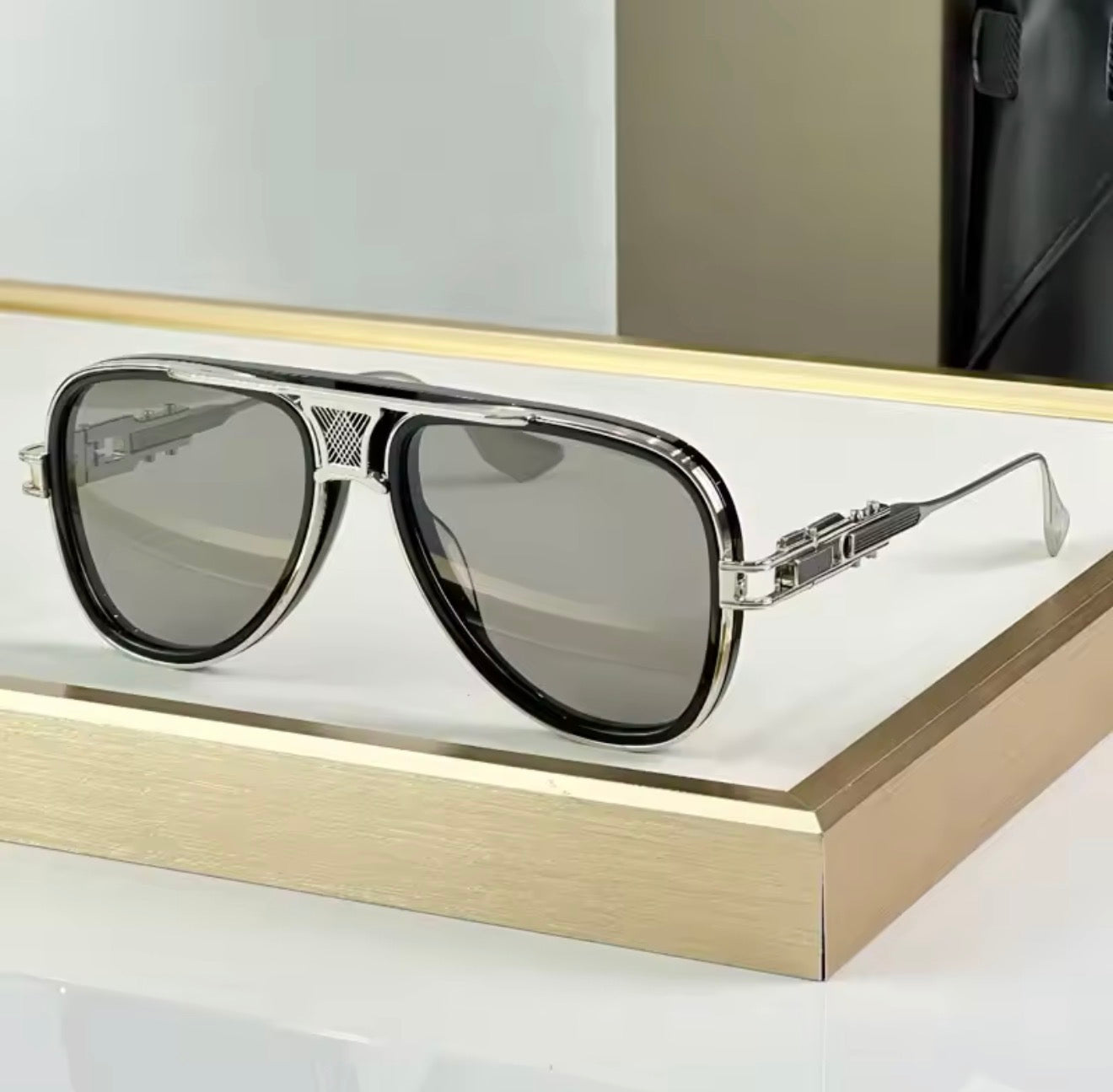 Classical Designer GRAND-DECADE Sunglasses for Men Women Alloy Gradient Top Quality Brand Design UV400 Optical Glasses with Case