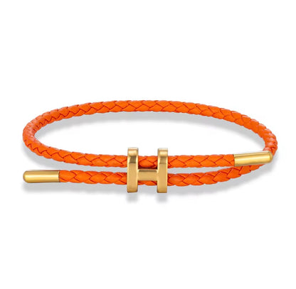 MKENDN Adjustable 3mm Red Braided Leather Bracelet for Men & Women Stainless Steel Jewelry Classic Simple Unisex Couple Gift