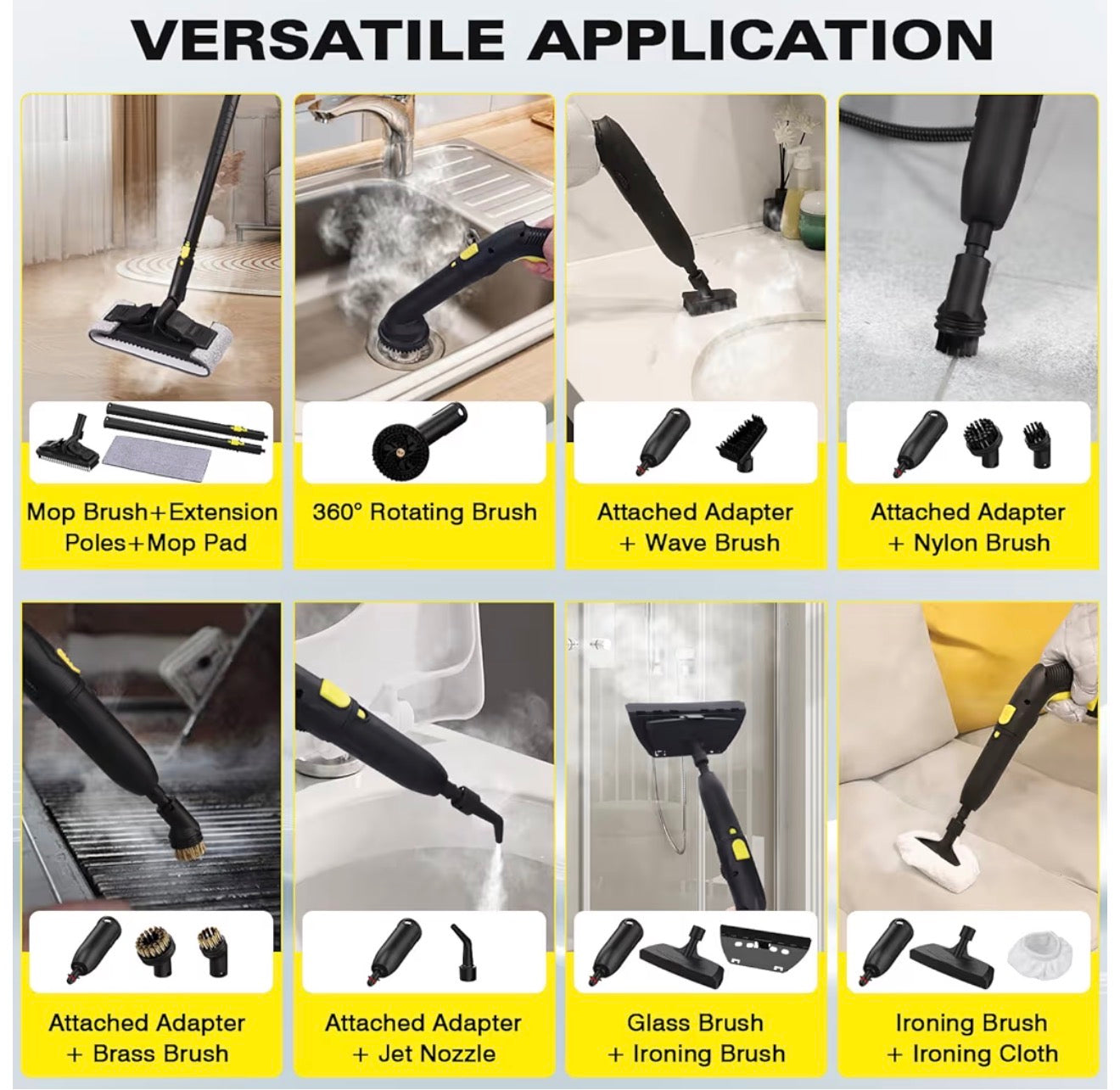 5 Bar Steam Cleaner with 26 Accessories