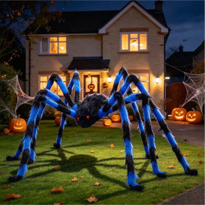 GAOHUI 60-Inch Giant Halloween Spider – Blue & Black, 150cm