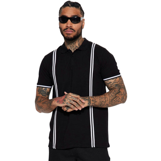 Strikeout Short Sleeve Polo Black