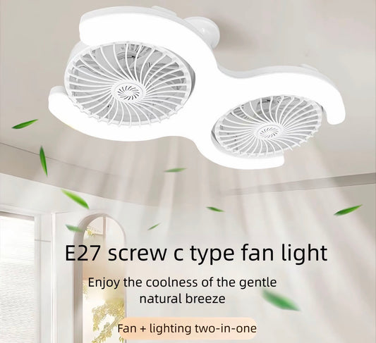 E27 E26 Screw Base LED Ceiling Fan Light with Remote