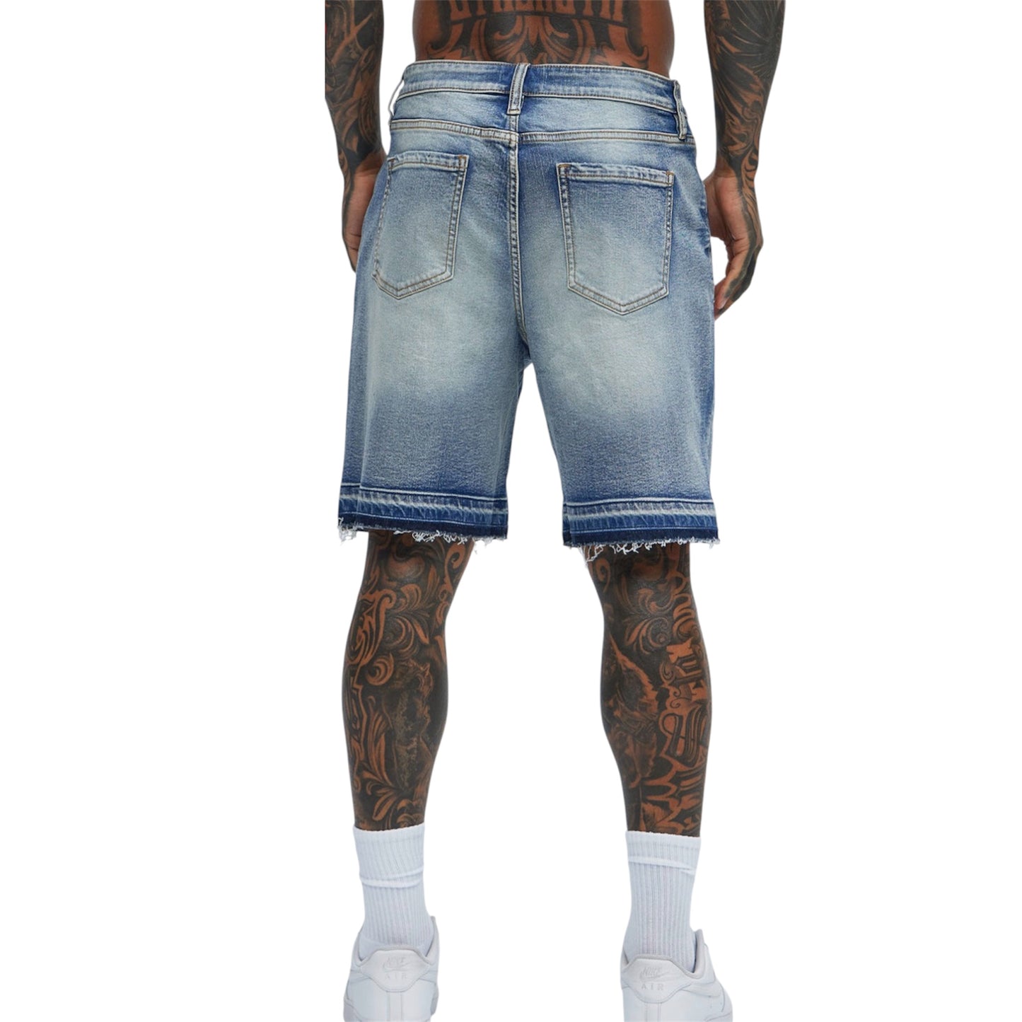 Run Around Relaxed Denim Shorts Medium Wash