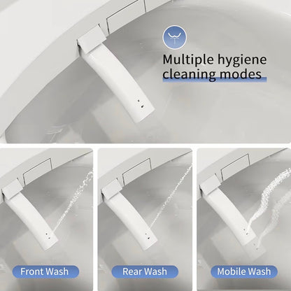 HOROW Smart Electronic Bidet Seat - Heated Toilet Seat with Temperature Control, Built-in Dryer & Night Light, with Water Filter, Soft Close & Removable Self-Cleaning Nozzle
