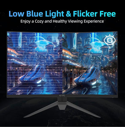 KTC 27-Inch QHD Curved Gaming Monitor 1440P 180Hz 1ms HDR10