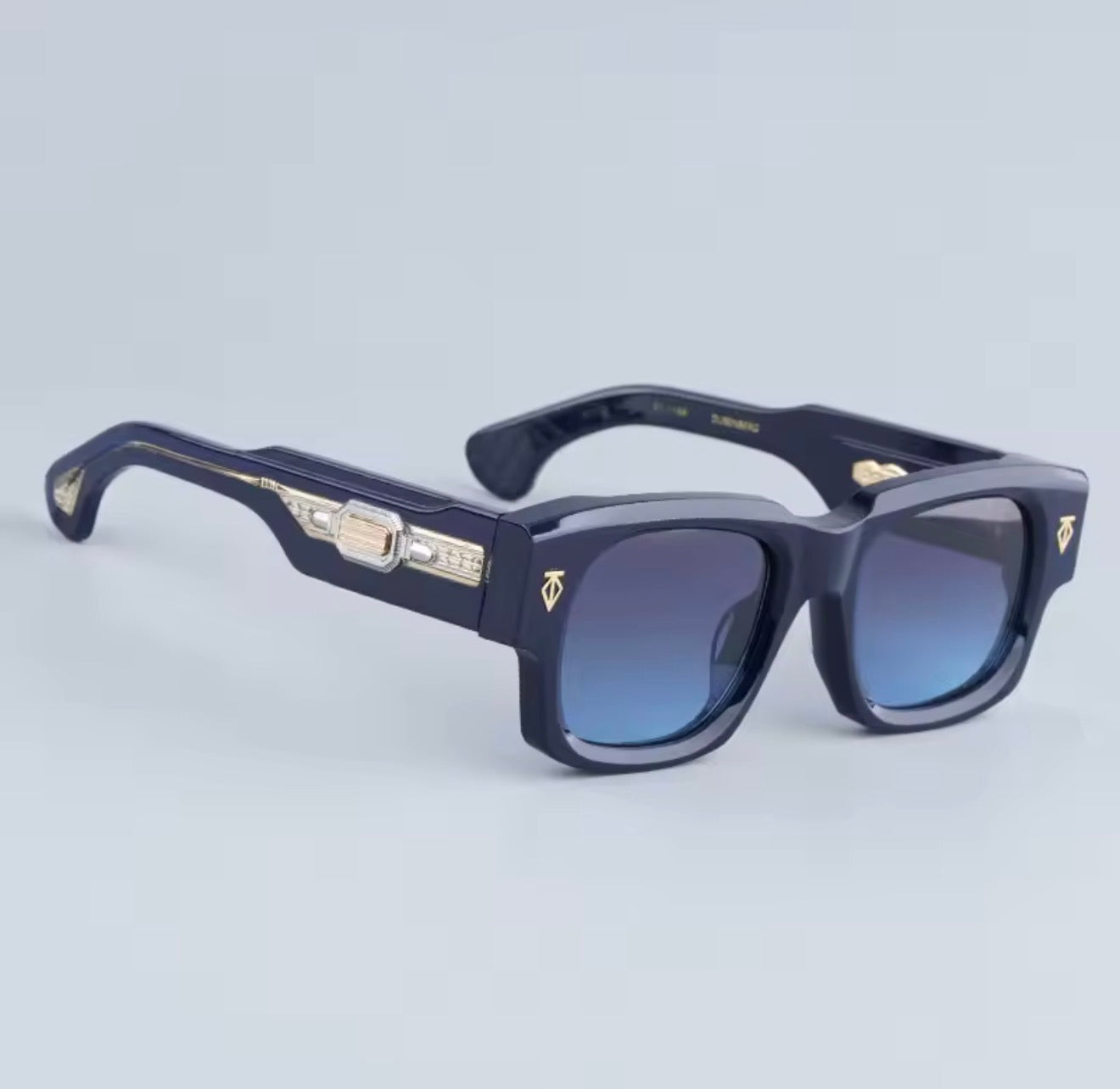 Dusenberg Thick Heavy Acetate Sunglasses High Quality Men and Women Fashion High Street Designer Uv400 Eyeglasses with Case