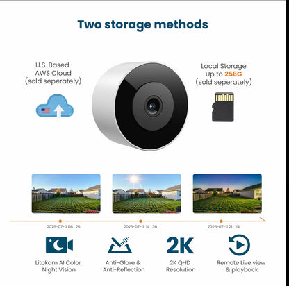 2K Litokam Window Camera Indoor Security Camera