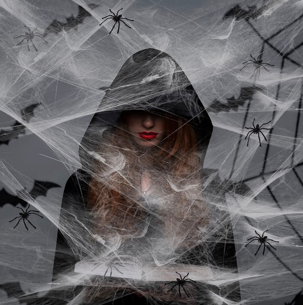 300g Halloween Spider Web Decoration with 50 Spiders | Up to 1,500 Sq. Ft.