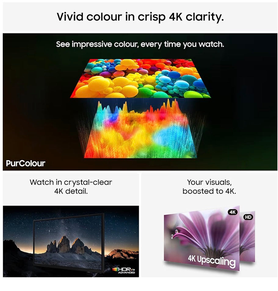 Samsung 55-Inch U7020H Crystal UHD 4K Smart TV HDR10+ Vision AI 2026