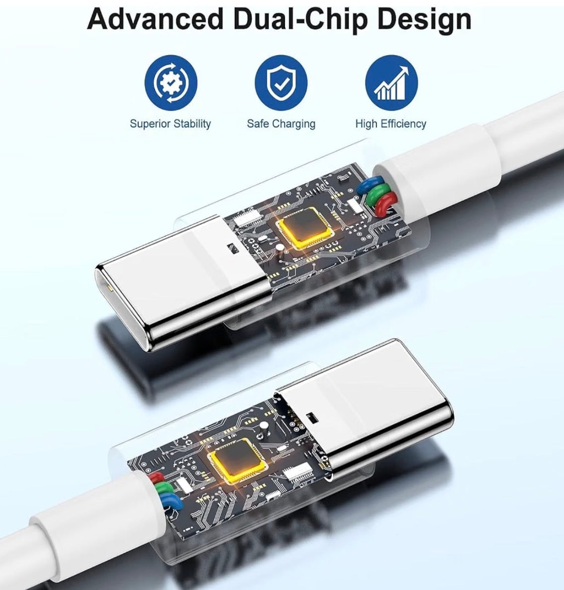 USB-C to USB-C Charger Cable 1M Fast Charging iPhone 17 16 15
