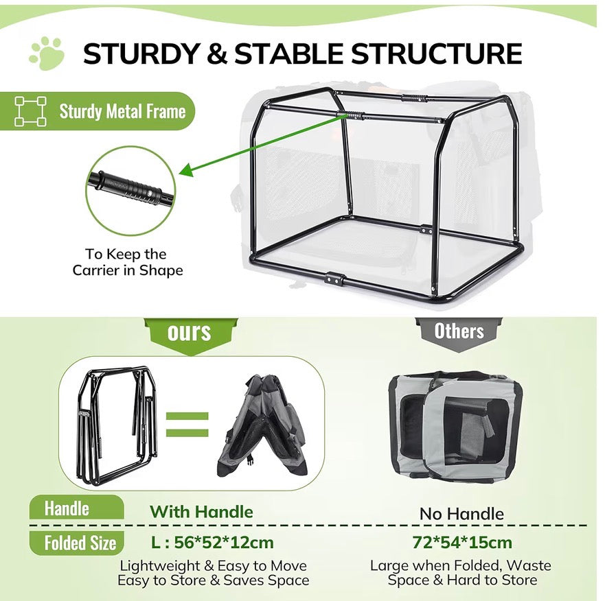 Morpilot Foldable Pet Carrier Large Dog Cat Travel Bag
