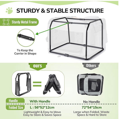 Morpilot Foldable Pet Carrier Large Dog Cat Travel Bag