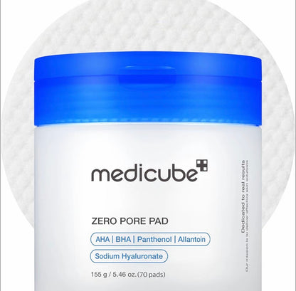 medicube Zero Pore Pads AHA BHA Toner Pads for Smoother Skin