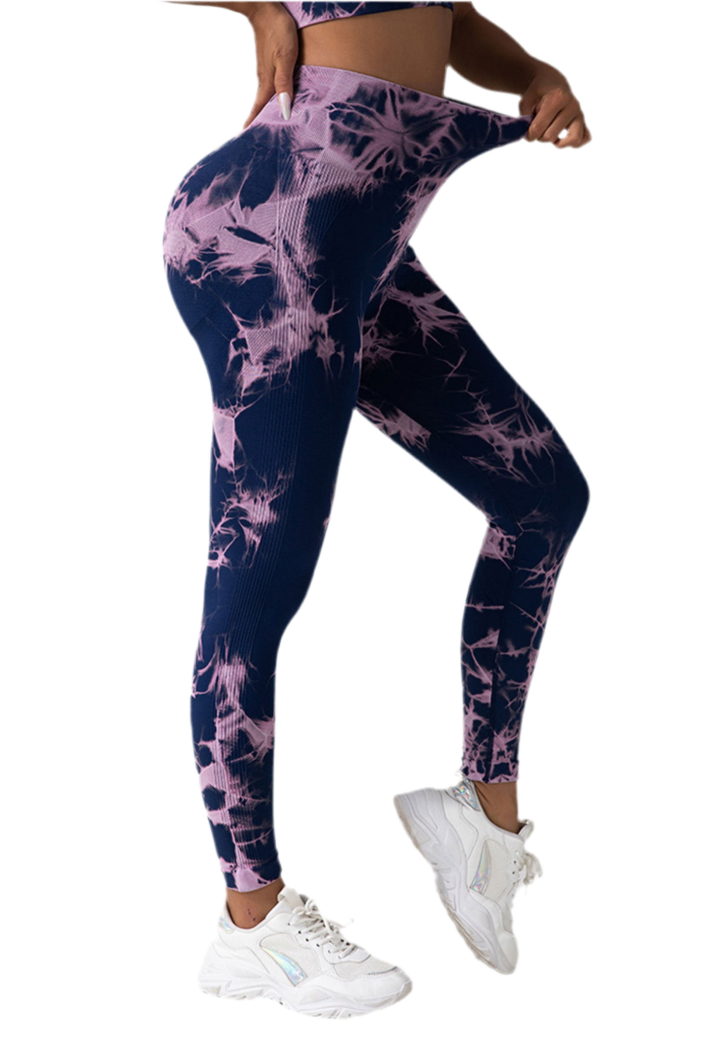 Women's Seamless High-Waisted Tie-Dye Leggings