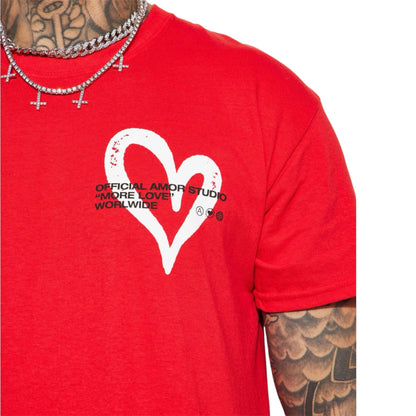 Amor Studio Short Sleeve Tee Red