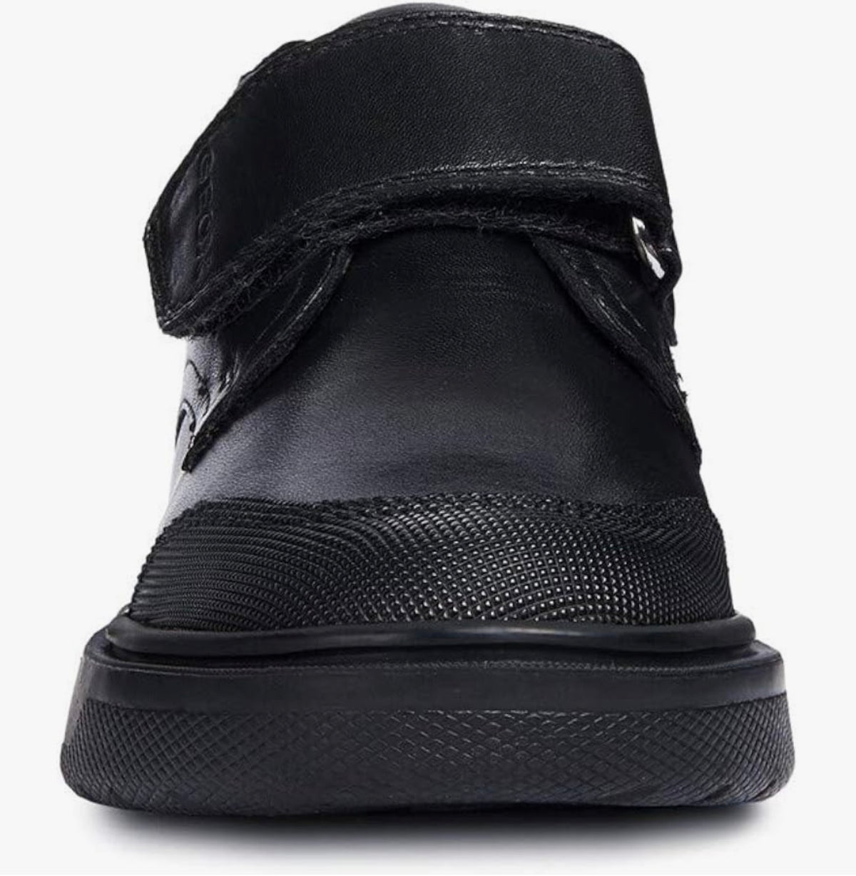 Geox Boys’ J Riddock Black Leather School Uniform Shoes