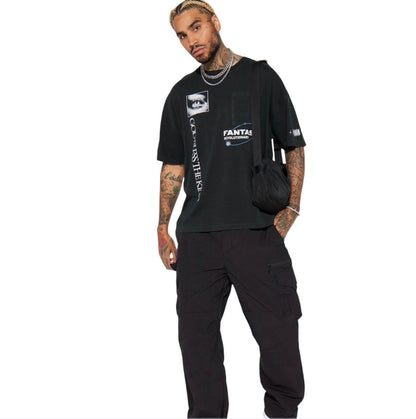 Echo Nylon Straight Cargo Pants Black