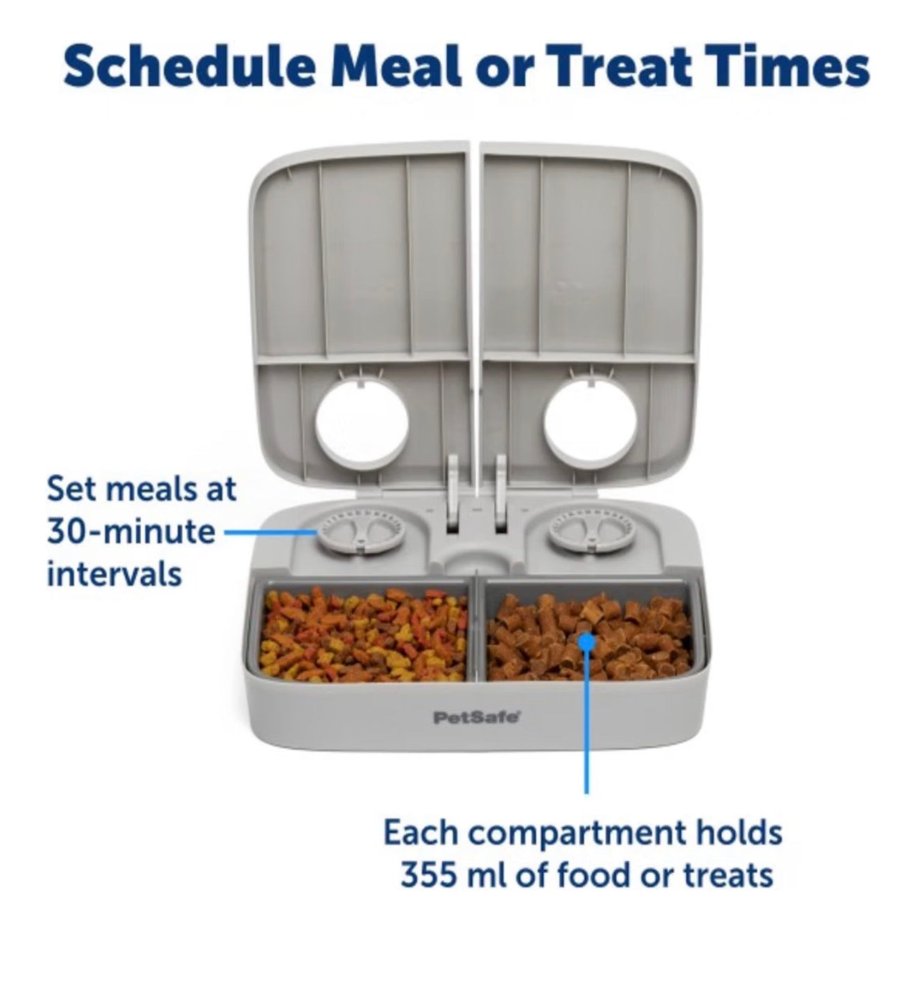 PetSafe 2 Meal Automatic Pet Feeder Grey