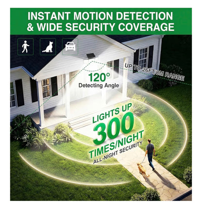 Solar Outdoor Motion Sensor Security Lights 286 LED 2500LM (2 & 4 Pack)