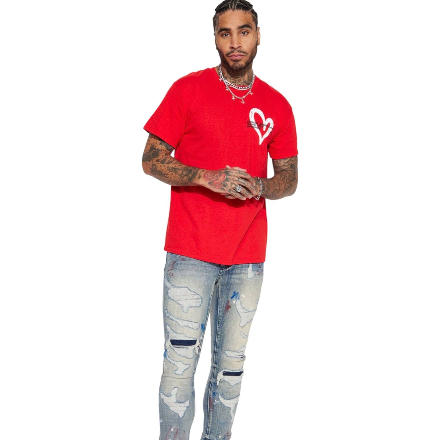 Amor Studio Short Sleeve Tee Red