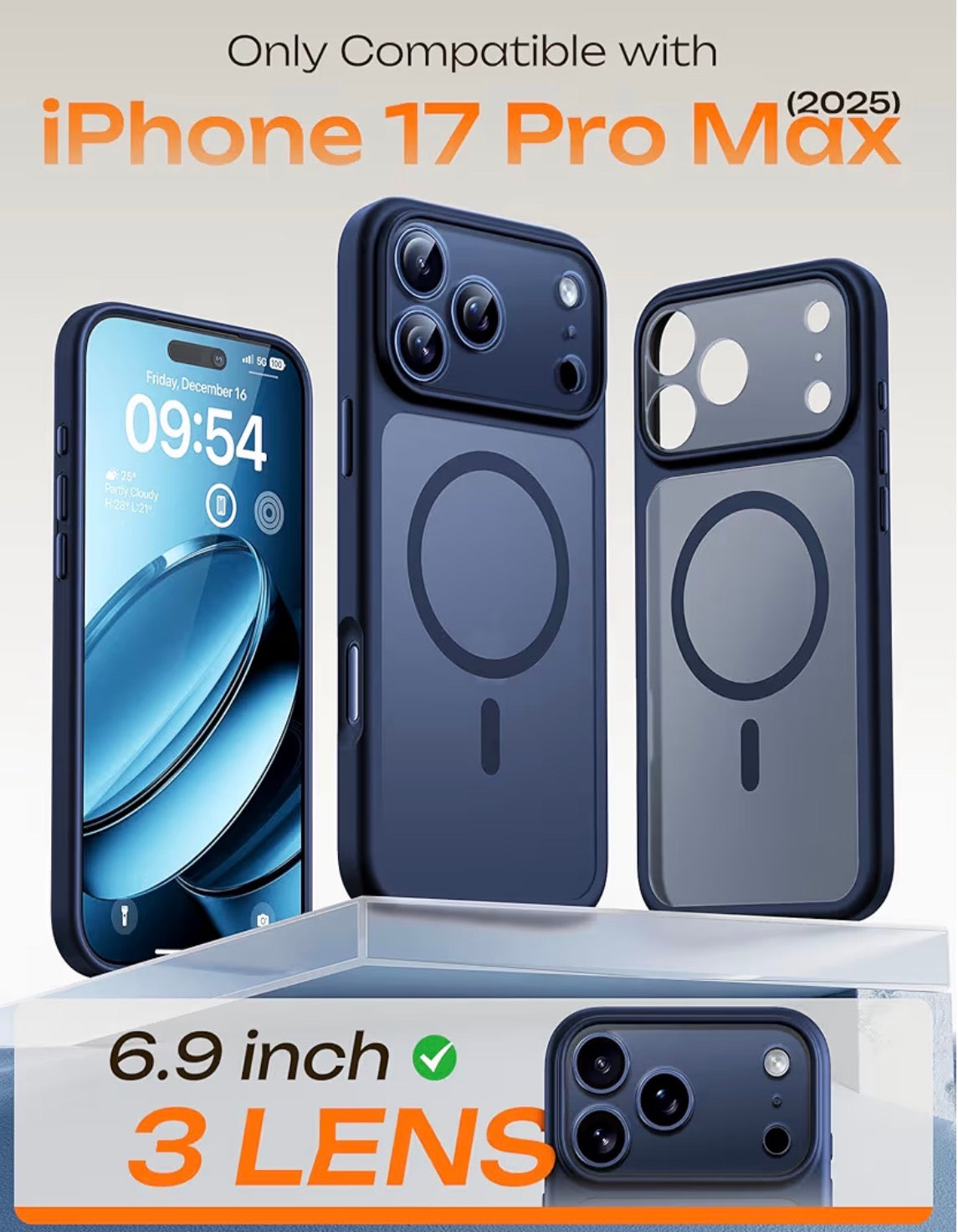 1 × TOCOL iPhone 17 Pro Max Protective Case – Alpine Green