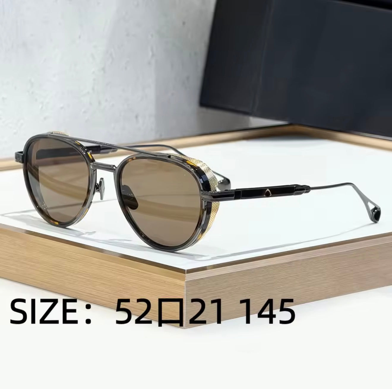 MAYB-PADKYLOB Luxury Round Metal Sunglasses