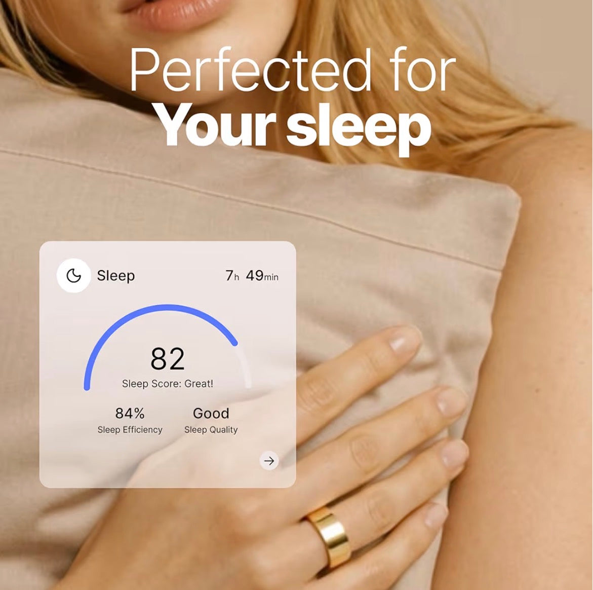 Haale Smart Ring Stainless Steel Fitness Tracker Android iOS