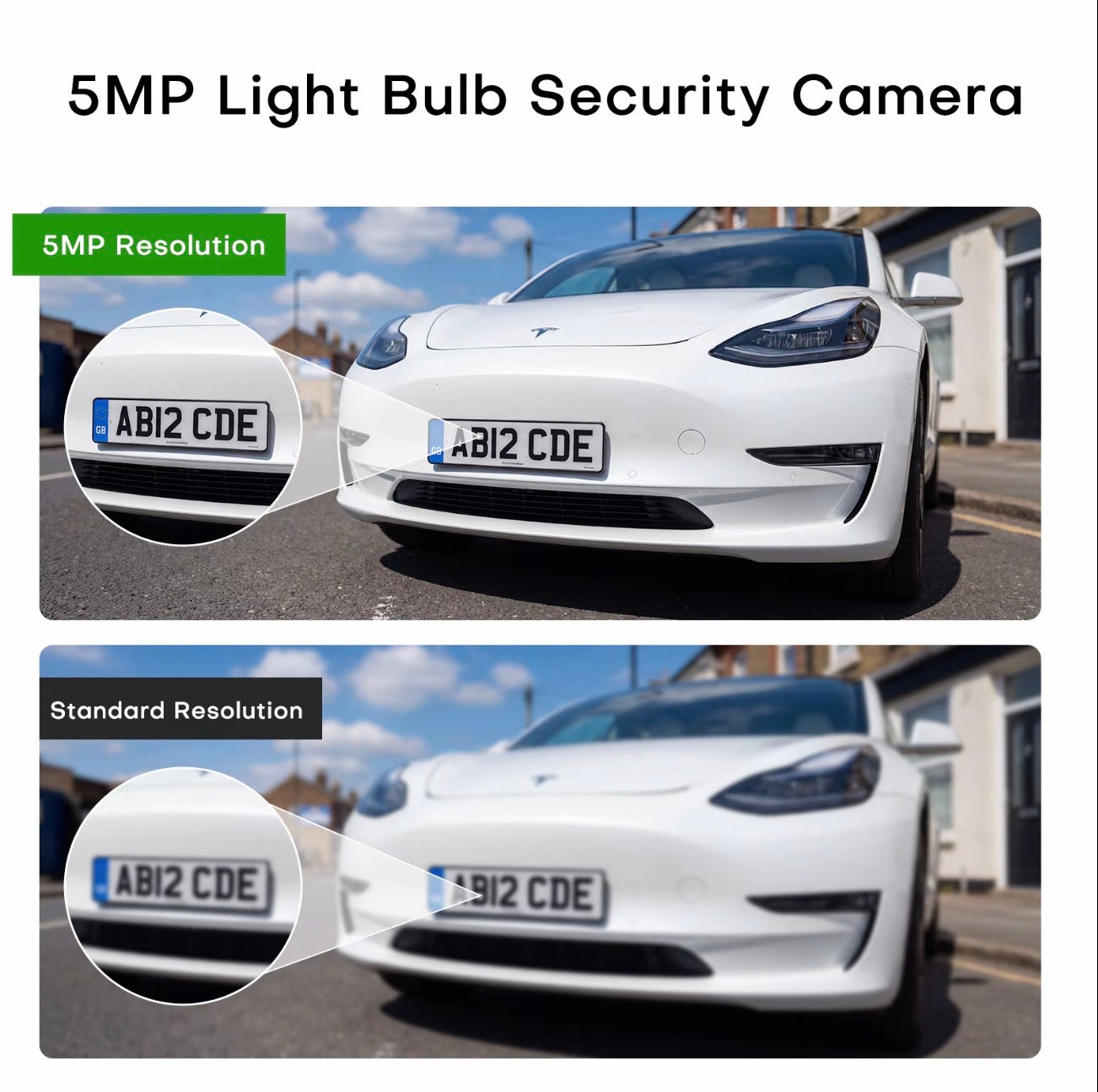 HomiQ AI 3K 5MP Bulb Camera with Full Colour Night Vision