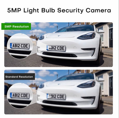 HomiQ AI 3K 5MP Bulb Camera with Full Colour Night Vision