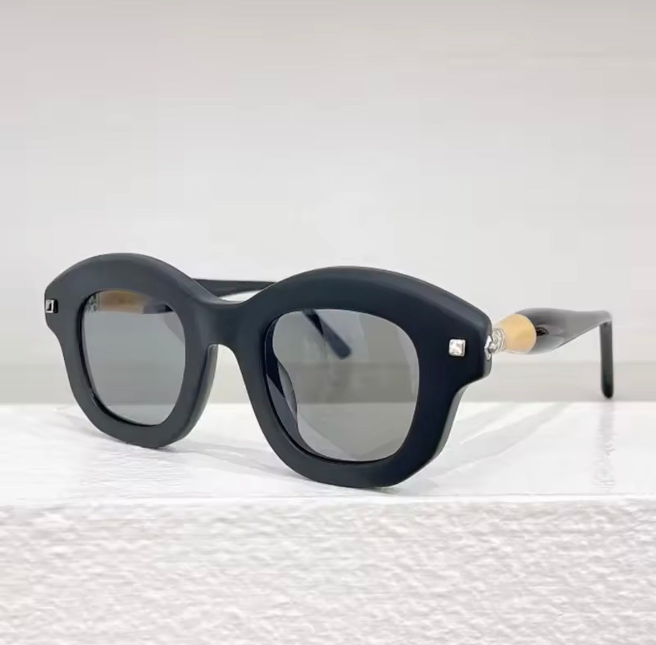 Maske J1 Thick Acetate Heavy Classical Sunglasses Uv400 Optical Prescription Frame Men Classical Designer Brand Germany Glasses