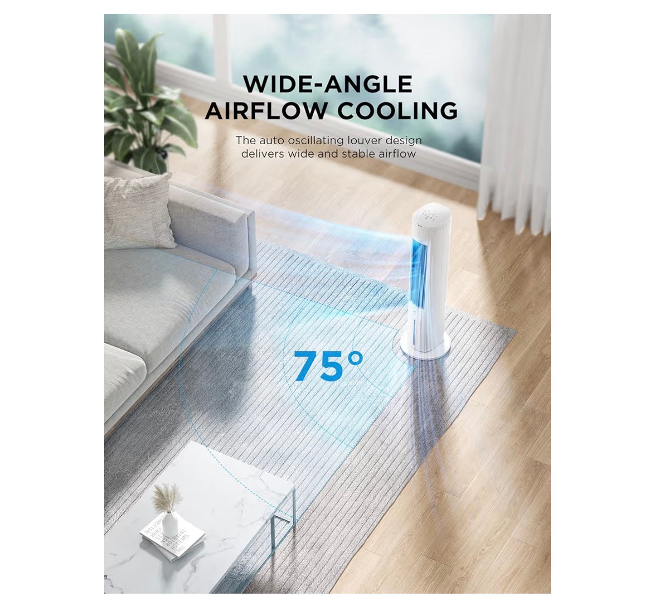 Midea 5L Air Cooler 3-in-1 Portable Tower Fan with Remote