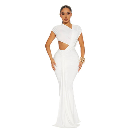 Aria Cut Out Maxi Dress White
