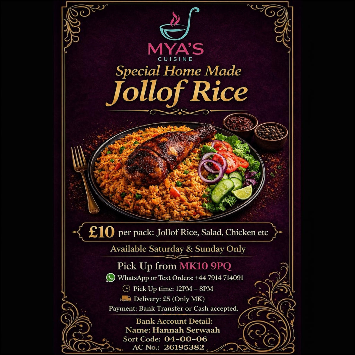 Mya’s Cuisine UK(Milton Keynes)