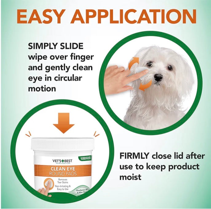 Vet’s Best Natural Eye Cleansing Wipes Dogs 200 Pack