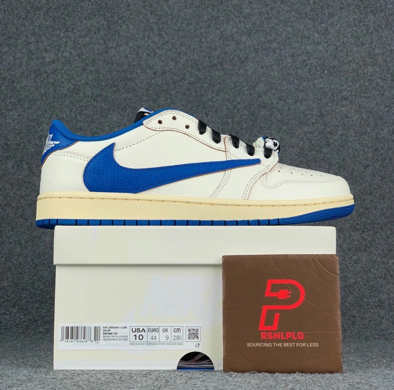 Fragment Design x Travis Scott x Air Jordan 1 Retro Low OG SP 'Sail Military
Blue'