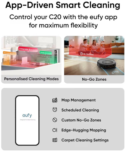 eufy Omni C20 Robot Vacuum Mop All-in-One Station 60 Days Self Empty