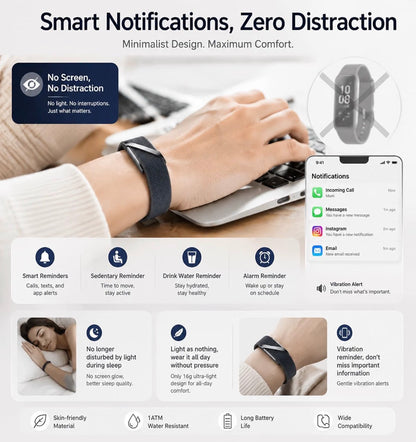 Health Fitness Tracker Smart Band AI Sleep Heart Rate Monitor