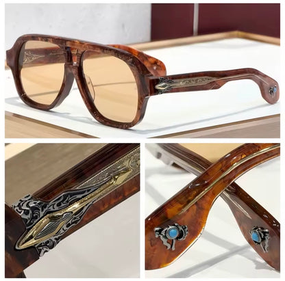 JMM WILDHORSE 2025 Oversized Pilot Sunglasses for Men And Women Luxury Gem Design UV400 Protection Outdoor Vacation Eyewear