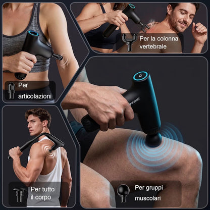 20” Long Handle Back Massage Gun Deep Tissue Percussion Massager