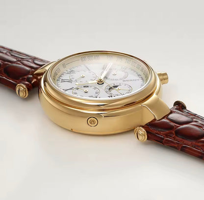 BERNY Retro Automatic Men's Watch Sun&Moon Phase Luminous ST1652 Classic Genuine Leather Luxury Mechanical Men's Dress Watches