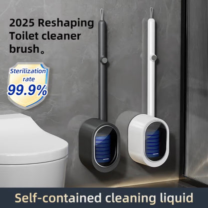 Disposable Toilet Brush with 8 Refills and Wall Holder